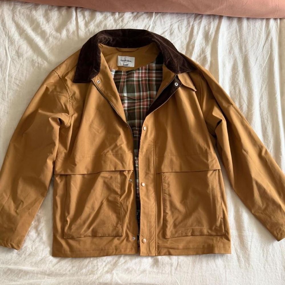 Goodfellow & Co. brown & tan plaid jacket